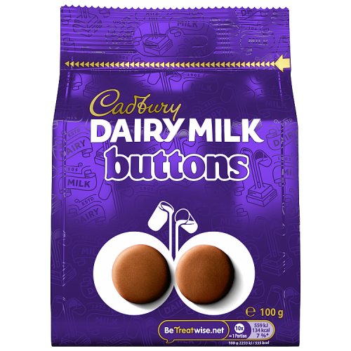 Cadbury Dairy Milk Giant Buttons Large Bag 100g pack shot