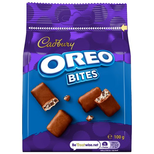 Cadbury Oreo Bites Bag 100g pack shot