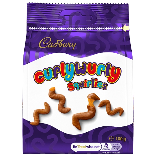 Cadbury Curly Wurly Squirlies Large Bag 100g pack shot
