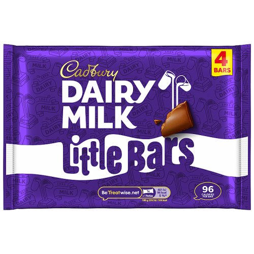 Cadbury Dairy Milk Little Bar 4pk (4 x 18g) (E) pack shot