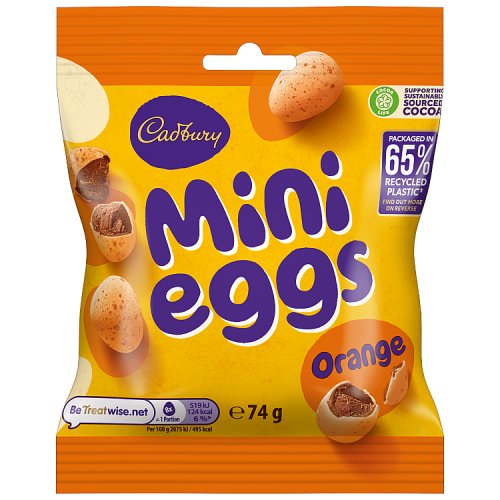 Cadbury Mini Eggs Orange 74g pack shot