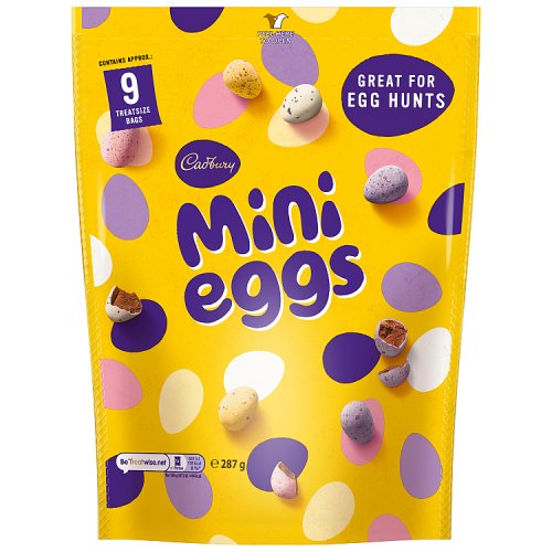 Cadbury Mini Eggs Pouch 287g pack shot