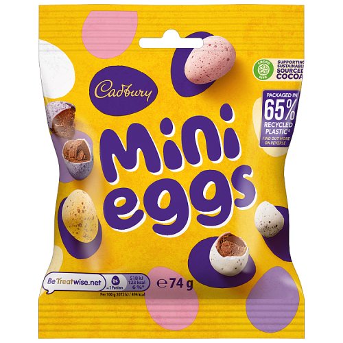Cadbury Mini Eggs 74g pack shot