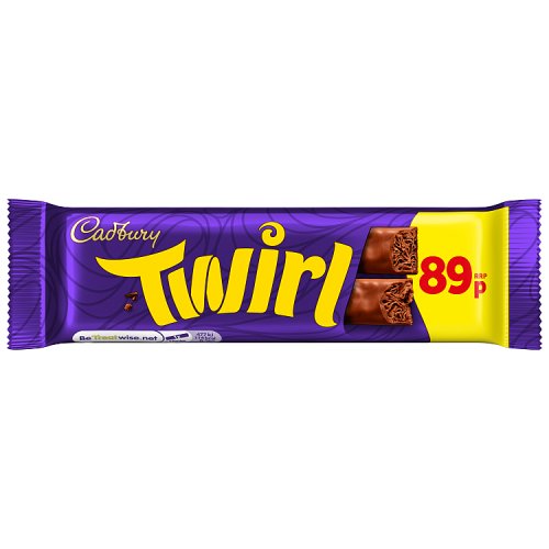 Cadbury Std Twirl 43g PM 89p pack shot