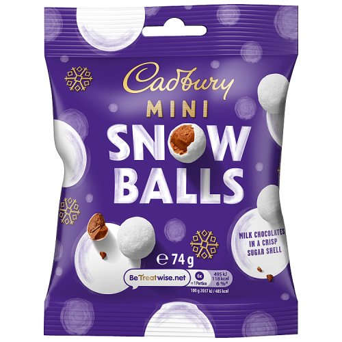 Cadbury Mini Snow Balls Clipstrip 74g pack shot