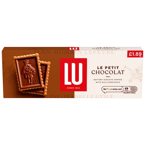 LU Le Petit Chocolat Biscuits PM £1.89 100g pack shot