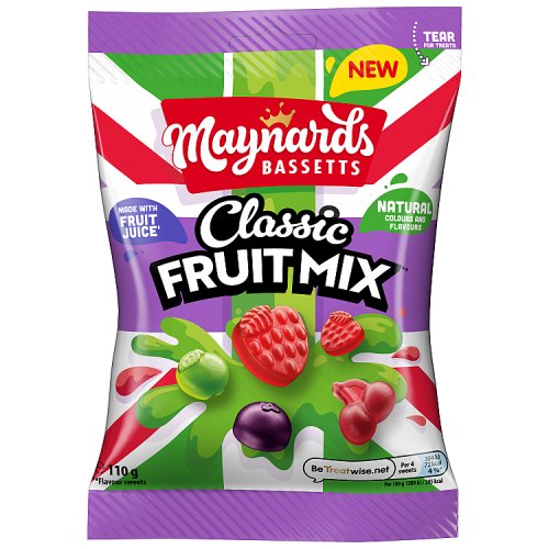 Maynards Bassetts Classic Fruit Mix Jelly 110g pack shot