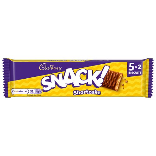 Cadbury Snack Chocolate Shortcake Biscuit 100g pack shot