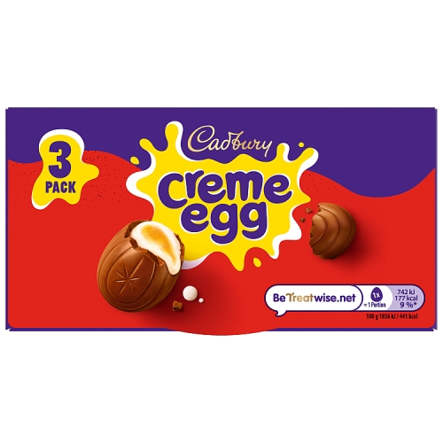 Cadbury Creme Egg 3pk (3 x 40g) pack shot
