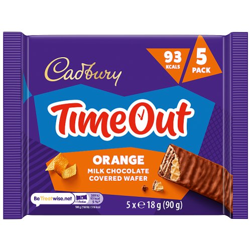 Cadbury Timeout Orange 5pk 90g pack shot