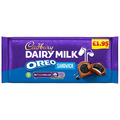 Cadbury Dairy Milk Oreo Sandwich PM £1.95 96g pack shot