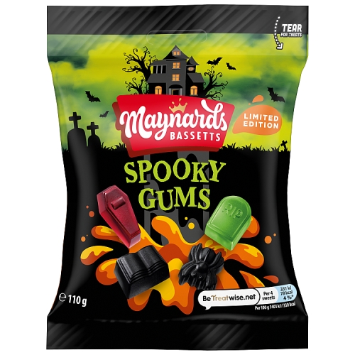 Maynards Bassetts Spooky Gums Bag 110g pack shot