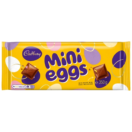 Cadbury Dairy Milk Mini Eggs Chocolate Bar 350g pack shot