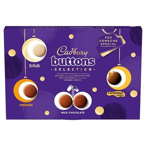 Cadbury Buttons Chocolate Selection Box 340g pack shot