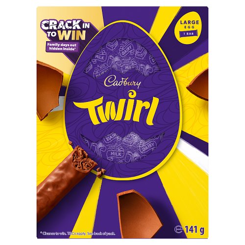 Cadbury Twirl Easter Egg 141g pack shot