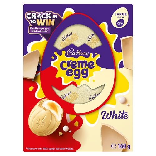 Cadbury White Creme Egg Traditional Egg 160g pack shot