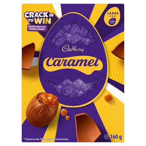Cadbury Dairy Milk Caramel Easter Egg 160g pack shot
