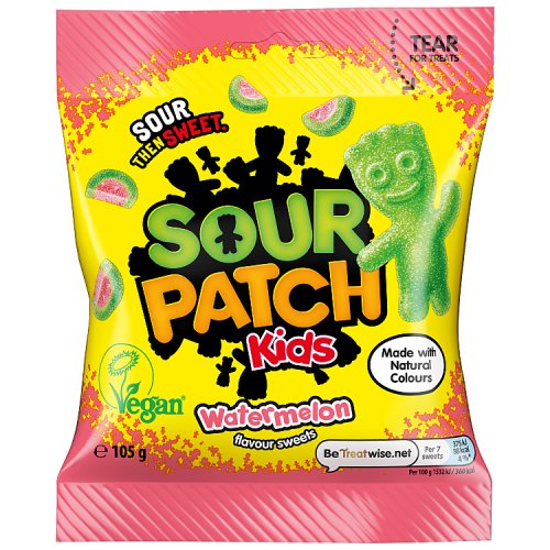 Maynards Bassetts Sour Patch Kids Watermelon 105g pack shot