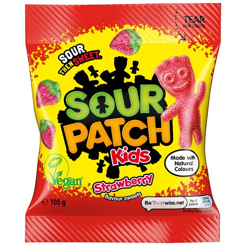 Maynards Bassetts Sour Patch Kids Strawberry 105g pack shot