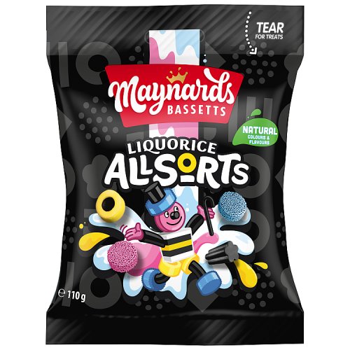 Maynards Bassetts Liquorice Allsorts 110g pack shot