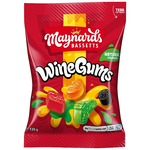 Maynards Bassetts Wine Gums 130g pack shot