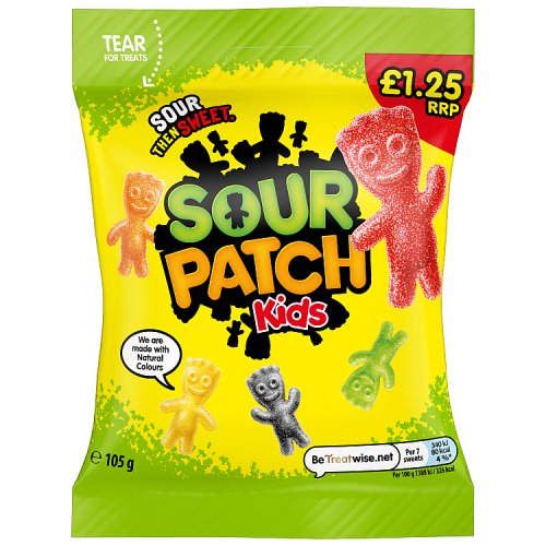 Sour Patch Kids Original PM £1.25 105g pack shot