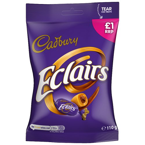 Cadbury Chocolate Eclair PM £1 110g pack shot