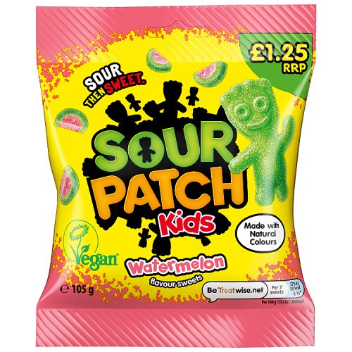 Sour Patch Kids Watermelon PM £1.25 105g pack shot