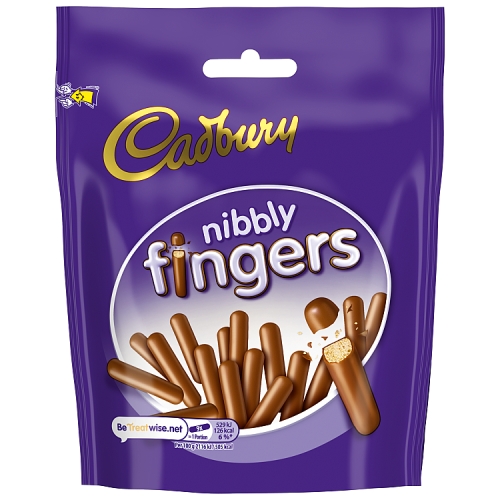 Cadbury Chocolate Mini Fingers Bag 125g pack shot