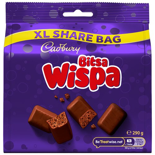 Cadbury Bitsa Wispa 290g pack shot