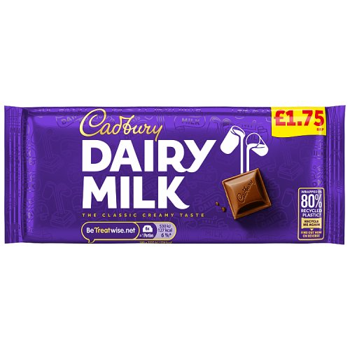 Cadbury Dairy Milk PM £1.75 95g pack shot