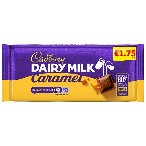 Cadbury Dairy Milk Caramel PM £1.75 120g pack shot