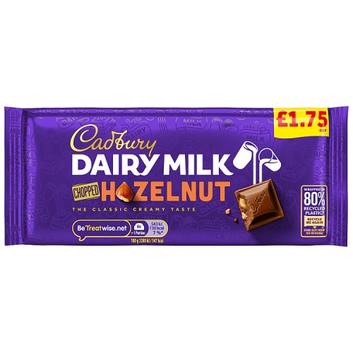 Cadbury Dairy Milk Chopped Hazelnut PM £1.75 95g pack shot