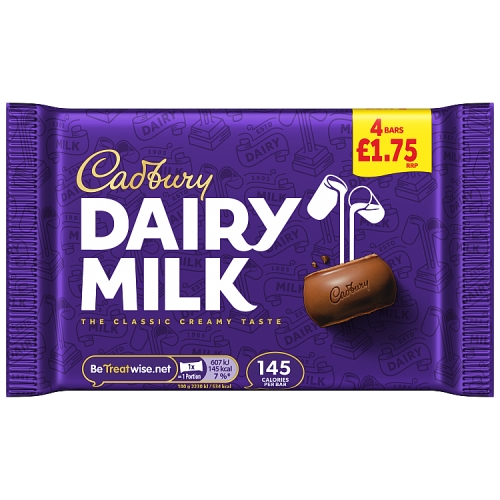 Cadbury Dairy Milk Chocolate Bar PM £1.75 108.8g pack shot