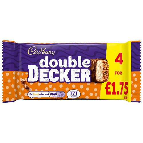 Cadbury Double Decker PM £1.99 4pk (4 x 37.3g) pack shot