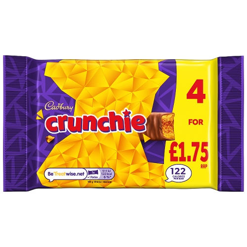 Cadbury Crunchie Chocolate Bar PM £1.75 104.4g pack shot
