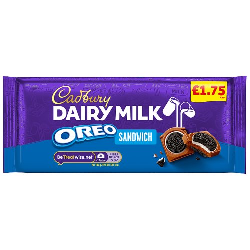 Cadbury Dairy Milk Oreo Sandwich Block PM £1.95 96g pack shot