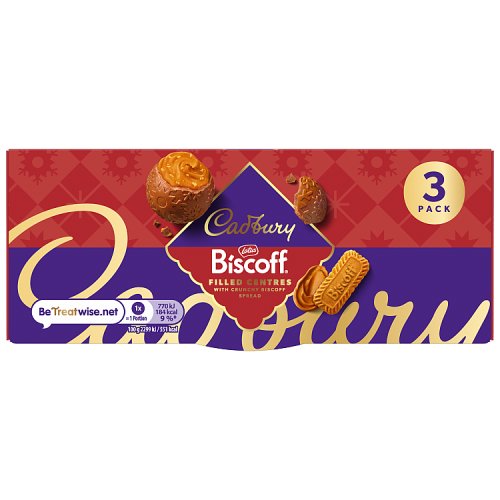 Cadbury Dairy Milk Biscoff Bauble (3 x 33.5g) pack shot
