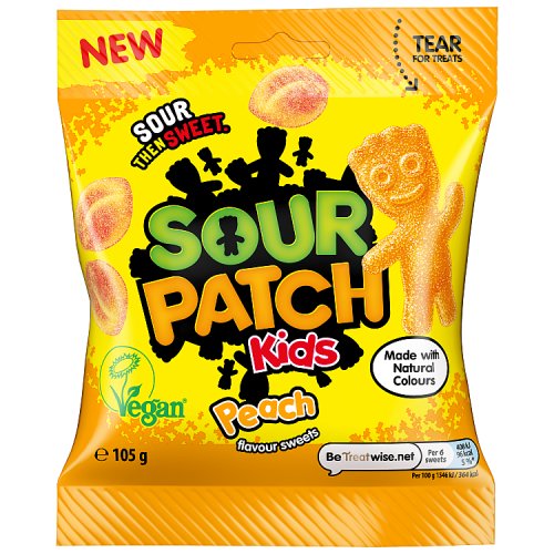 Sour Patch Kids Peach 105g pack shot