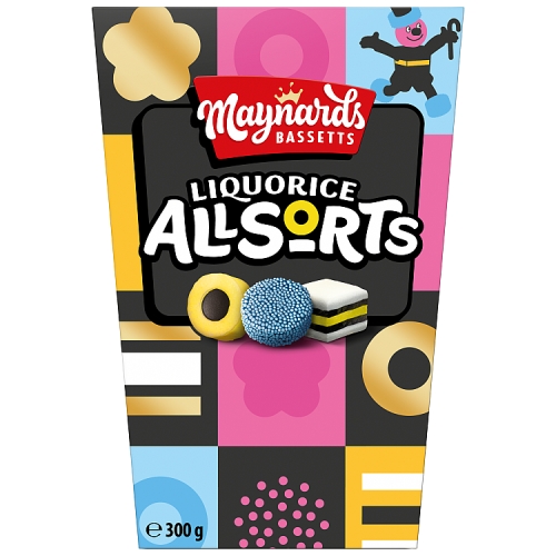 Maynards Bassetts Liquorice Allsorts Candy 300g pack shot