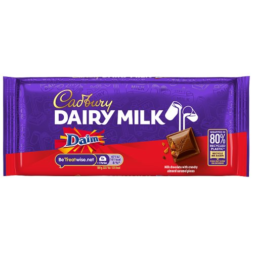Cadbury Dairy Milk Daim Block 120g pack shot