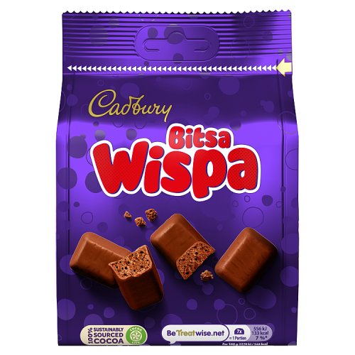 Cadbury Large Bag Bitsa Wispa 100g (E) pack shot