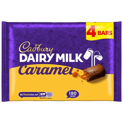 Cadbury Dairy Milk Caramel 4pk (4 x 37g) pack shot