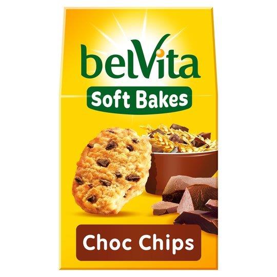 Belvita Soft Bakes Chocolate Chip 5s 250g pack shot