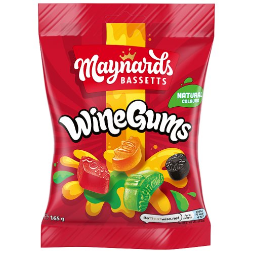 Maynards Bassetts Wine Gums 165g pack shot