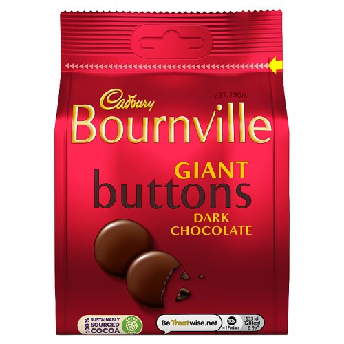 Cadbury Large Bag Bournville Giant Buttons 100g (E) pack shot