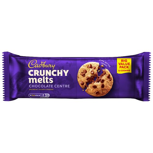 Cadbury Crunchy Melts Choco Chip Cookies 312g pack shot
