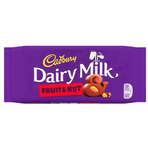 Cadbury Dairy Milk Fruit & Nut 110g (E) pack shot