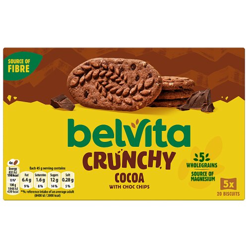 Belvita Cocoa Choco Chip 5pk pack shot