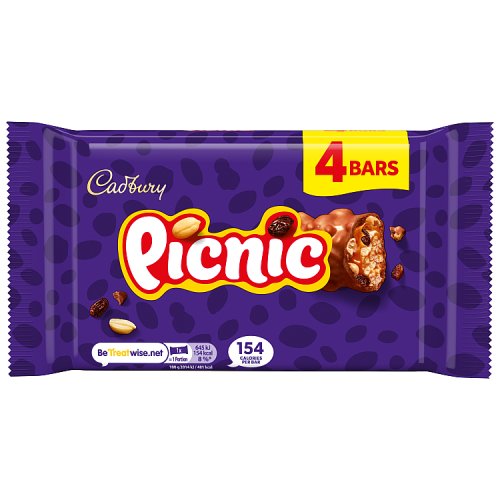 Cadbury Picnic 4pk (4 x 32g) pack shot